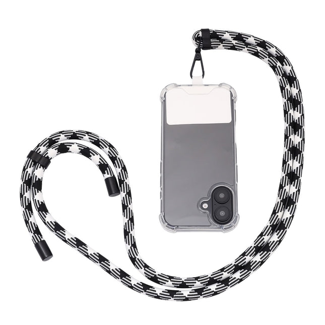 Universele Telefoonkoord - Verstelbare Telefoonketting - Koord voor Telefoon - Zebra Twist