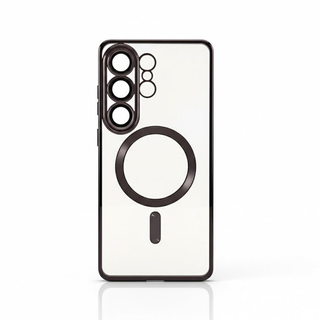 Samsung Galaxy S26 hoesje Clear Magnetic Magsafe Lens Protection Case - Zwart