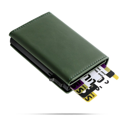 CM Luxe RFID Pop Up Mini Wallet Case - Airtag Holder - Groen