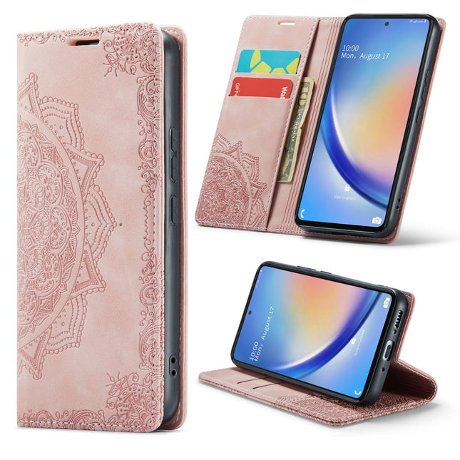 Mandala Design Slim Bookcase - Samsung A54 - Roze