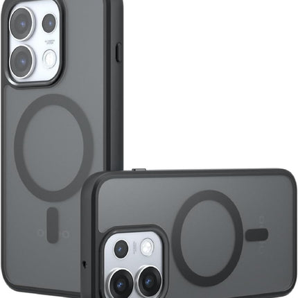 Oppo Reno 16 Pro/Reno 16 - Translucent Matte Skin MagSafe Armor Case - Zwart