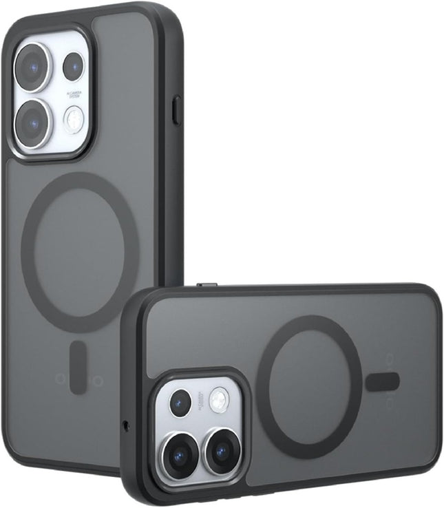 Oppo Reno 16 Pro/Reno 16 - Translucent Matte Skin MagSafe Armor Case - Zwart