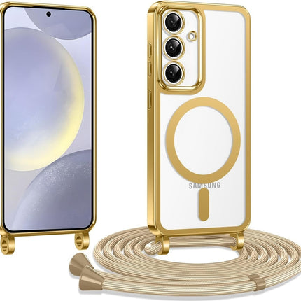 Samsung Galaxy A37 5G Hoesje Magnetic Magsafe Koord Case - Goud