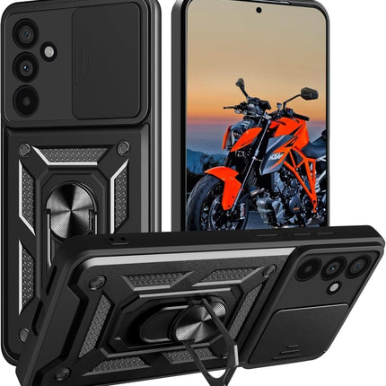Samsung S26 - Hoesje Camera Protection Kickstand Ring Armor - Zwart