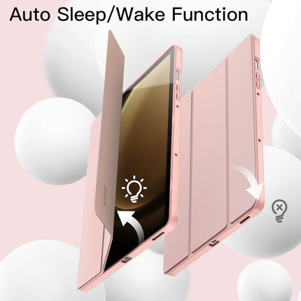 Samsung Tab S10 Lite/S10 FE/S9 FE/S9 - Silicone Smart Case Met Pen Slot - Roze