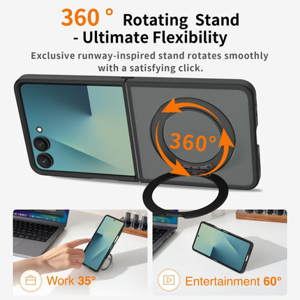 Samsung Z Flip 8 - Retro Magnetic Magsafe Ring Armor Case - Zwart