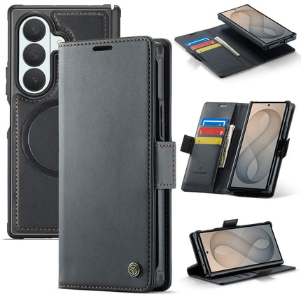 Samsung Z Fold 8 Ultra - 2-in-1 Casemania Luxe Magsafe Wallet Case - Zwart