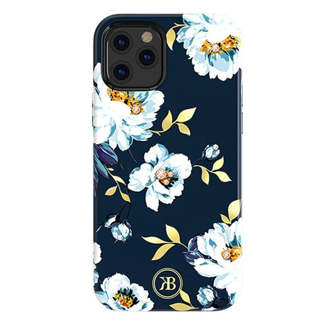 Kingxbar Blossom hoesje versierd met originele Swarovski-kristallen voor iPhone 12 mini, meerkleurig (Gardenia)