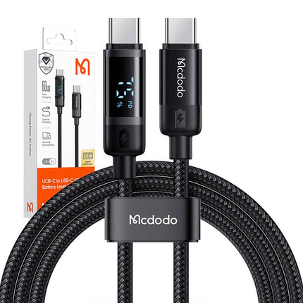 Mcdodo CA-5780 USB-C naar USB-C 60W datakabel 1,2 m (zwart)