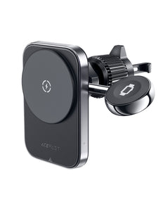 Acefast D18 autohouder met MagSafe/Qi inductieve oplader + USB-A USB-C kabel - zwart