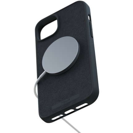 Njord Collections Case iPhone 15 Plus - Suede Comfort+ - Black