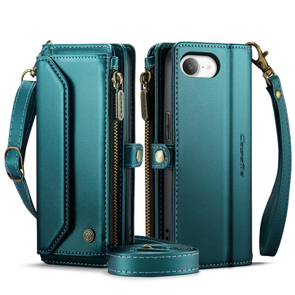 Wallet hoesje Geschikt voor iPhone 17e / Geschikt voor iPhone 16e hoesje - portemonnee tasje - Groen