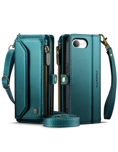 Wallet hoesje Geschikt voor iPhone 17e / Geschikt voor iPhone 16e hoesje - portemonnee tasje - Groen