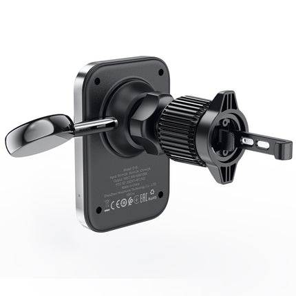Acefast D18 autohouder met MagSafe/Qi inductieve oplader + USB-A USB-C kabel - zwart