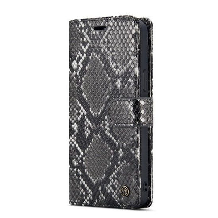 Snake Design Luxe Wallet Case - Samsung A52/A52s - Zwart