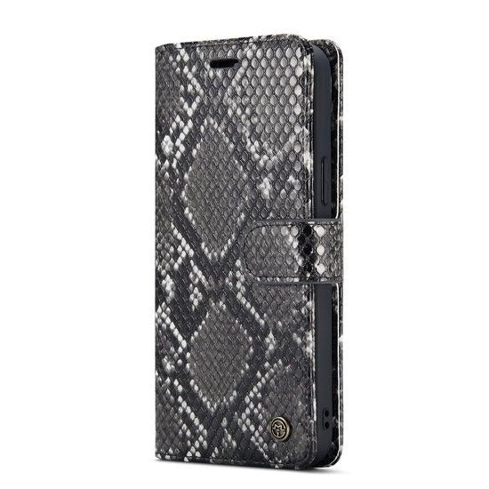 Snake Design Luxe Wallet Case - Samsung A52/A52s - Zwart