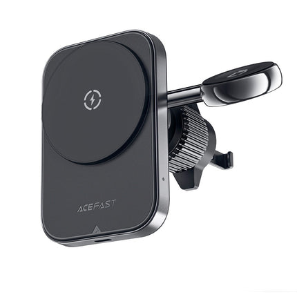 Acefast D18 autohouder met MagSafe/Qi inductieve oplader + USB-A USB-C kabel - zwart