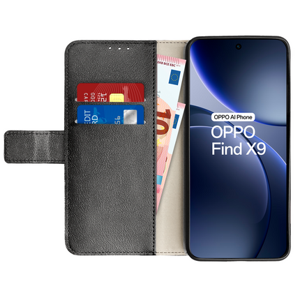 Just in Case Classic Wallet Case - Oppo Find X9 / X9s - PU leather Book