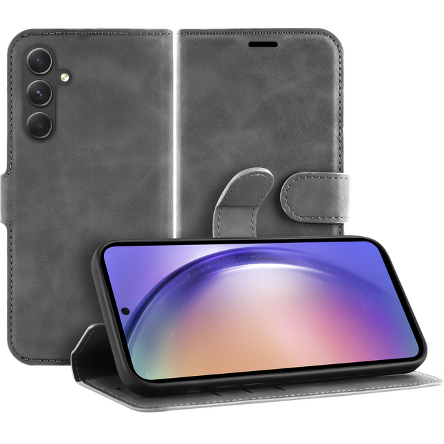 Just in Case PrimeWallet Case - Samsung Galaxy A55 - PU leather Wallet Case - Grey