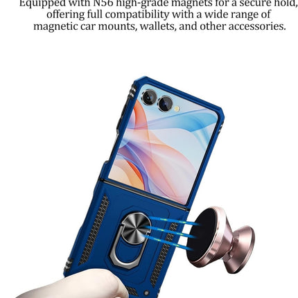 Samsung Z Flip 8 - Kickstand Ring Armor - Blauw