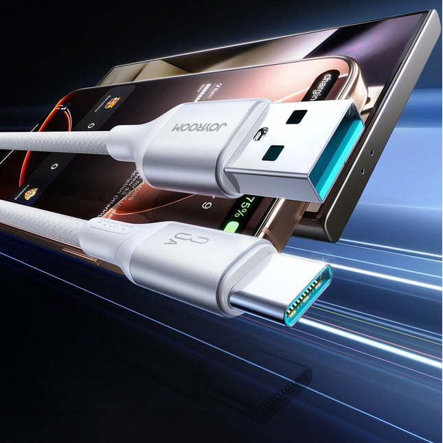 Joyroom S-A28 Flash Series 3A USB-A - USB-C kabel 2m - wit