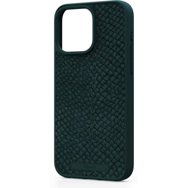 Njord Collections Case iPhone 15 Pro Max - Zalm Leder - Green