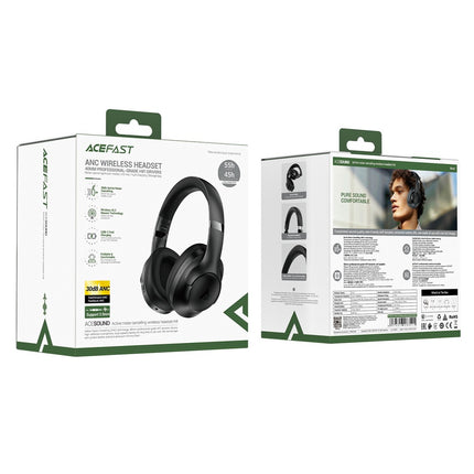 Acefast H4 draadloze headset met actieve ruisonderdrukking, zwart