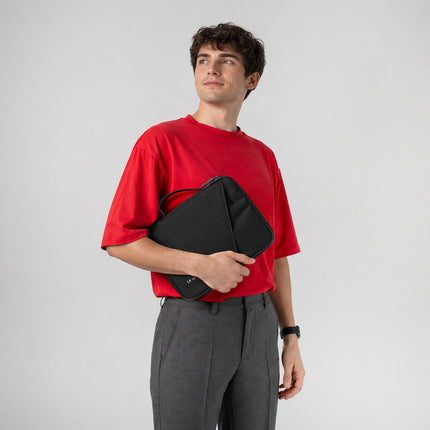 laptoptas met uitschuifbaar handvat - Zwart 11 inch