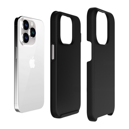 Just in Case ArmorGrip hoesje - iPhone 15 Pro - Robuuste achterkant - Valbescherming - Zwart