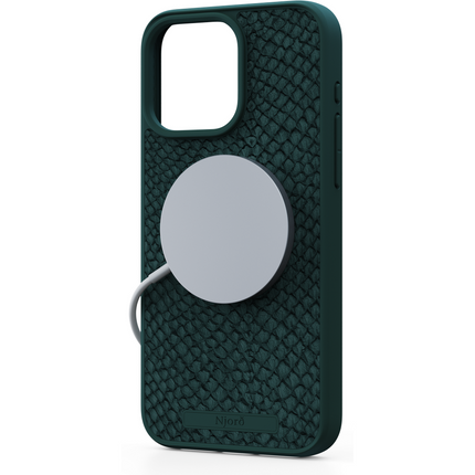 Njord Collections Case iPhone 15 Pro Max - Zalm Leder - Green