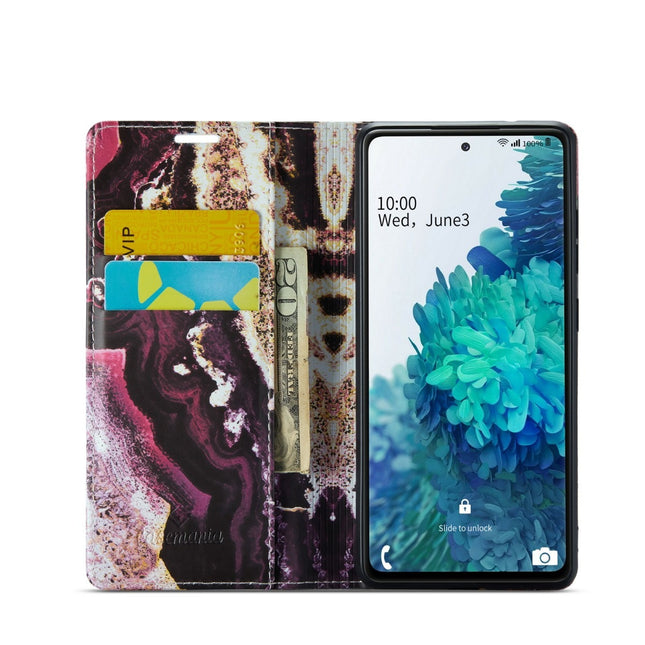 CaseMania Luxe Slim Print Wallet Case - Samsung A51 - Magenta