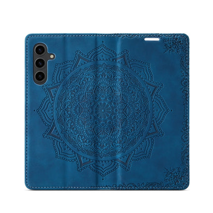 Mandala Design Slim Bookcase - Samsung A54 - Donker Blauw