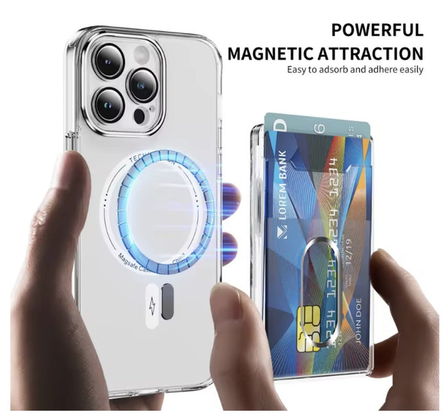Magnetische Pasjeshouder Ruimte voor 2 Pasjes Transparant