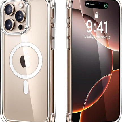 Hoesje Magnetische Case voor iPhone 17 Pro transparant