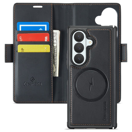 Samsung Z Fold 8 Ultra - 2-in-1 Casemania Luxe Magsafe Wallet Case - Zwart