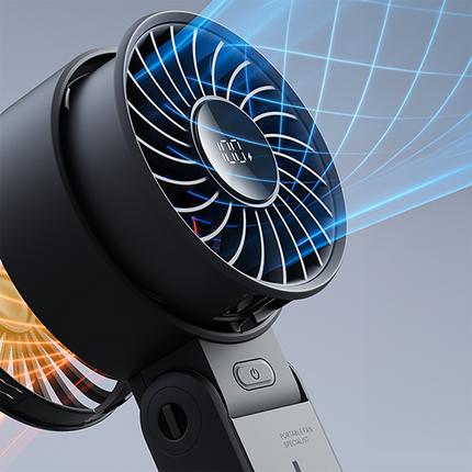 Jisulife Handheld Fan Life7 3600mAh Draagbare USB-ventilator - Zwart