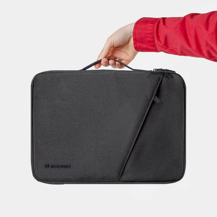 laptoptas voor 13-14 inch laptops met uitschuifbaar handvat - zwart