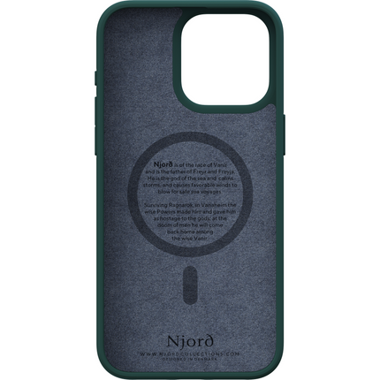 Njord Collections Case iPhone 15 Pro Max - Zalm Leder - Green