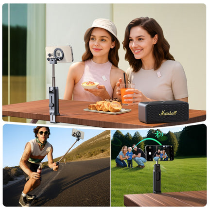 Joyroom JR-ZS509 MagSafe-compatibele selfiestick met Bluetooth - Zwart