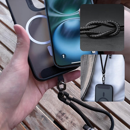 Dudao L20MAX 4in1 kabel / lanyard USB-A / USB-C / Lightning PD QC 65W 1,5 m - Zwart