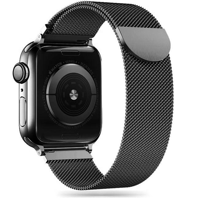 Tech-Protect MilaneseBand voor Apple Watch 4 / 5 / 6 / 7 / 8 / 9 / SE / Ultra 1 / 2 (42/44/45/49 mm) - Zwart