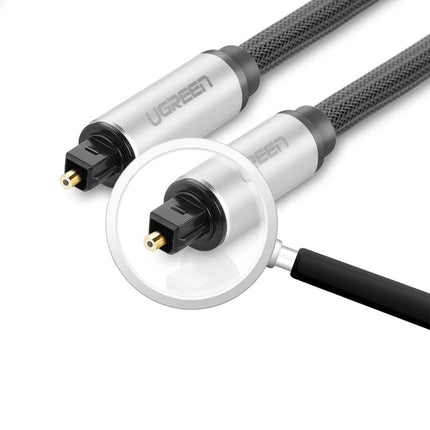 Ugreen AV108 10540 optische Toslink/SPDIF-kabel 2 m - grijs