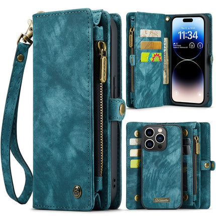 Caseme Case iPhone 15 Pro Max - Multifunctional Wallet - Blue
