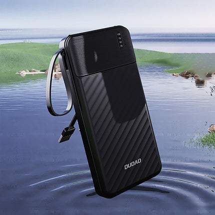 Dudao K11 Pro 20000mAh Powerbank met ingebouwde kabels - Zwart Dudao K11 Pro 20000mAh Powerbank met ingebouwde kabels - Zwart