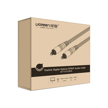 Ugreen AV108 10540 optische Toslink/SPDIF-kabel 2 m - grijs