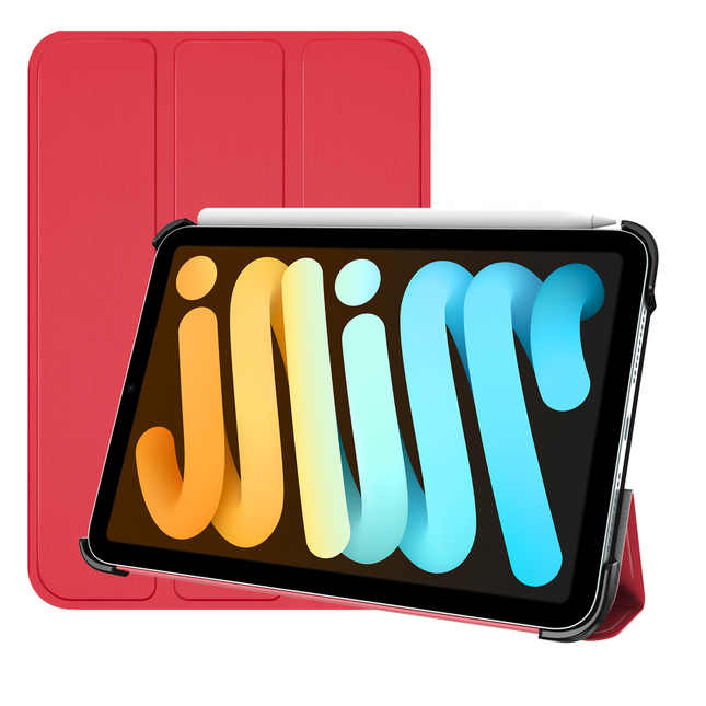 Just in Case iPad Mini 2024 (7th Gen) - TriFold Smart Book Case - Red