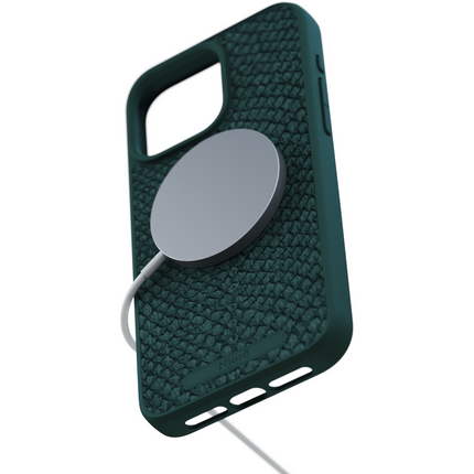 Njord Collections Case iPhone 15 Pro Max - Zalm Leder - Green