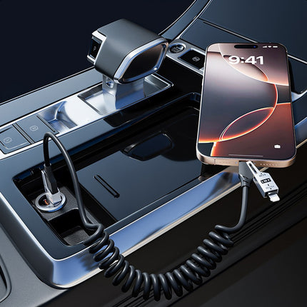 Dudao L20 Pro 4-in-1 USB-A / USB-C - Lightning / USB-C-kabel - Zwart