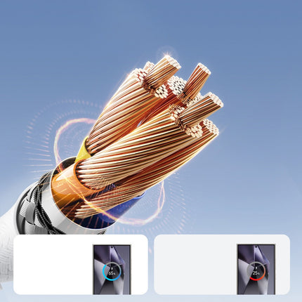 Joyroom S-A28 Flash Series 3A USB-A - USB-C-kabel 2 m - Wit