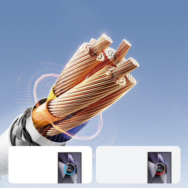 Joyroom S-A28 Flash Series 3A USB-A - USB-C-kabel 2 m - Wit